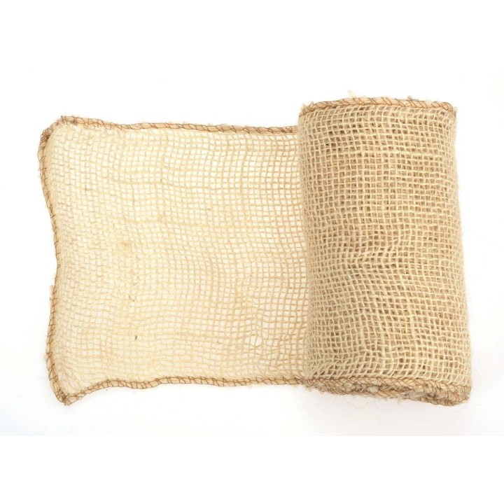 Juteband 15cm x 3m weiss gebleicht