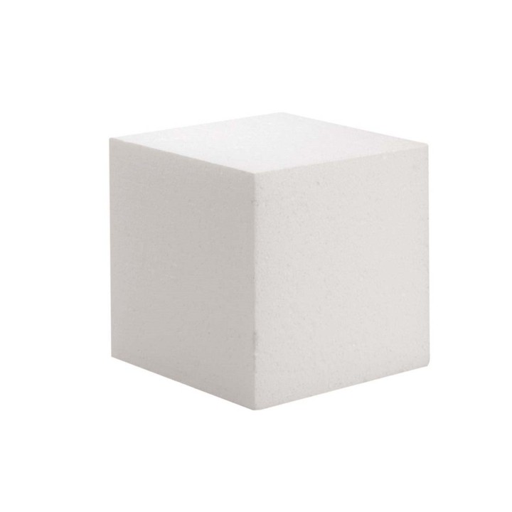 Cube en polystyrène 15x15cm filmé