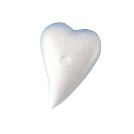 Polysytyrene heart drop 8x5cm
