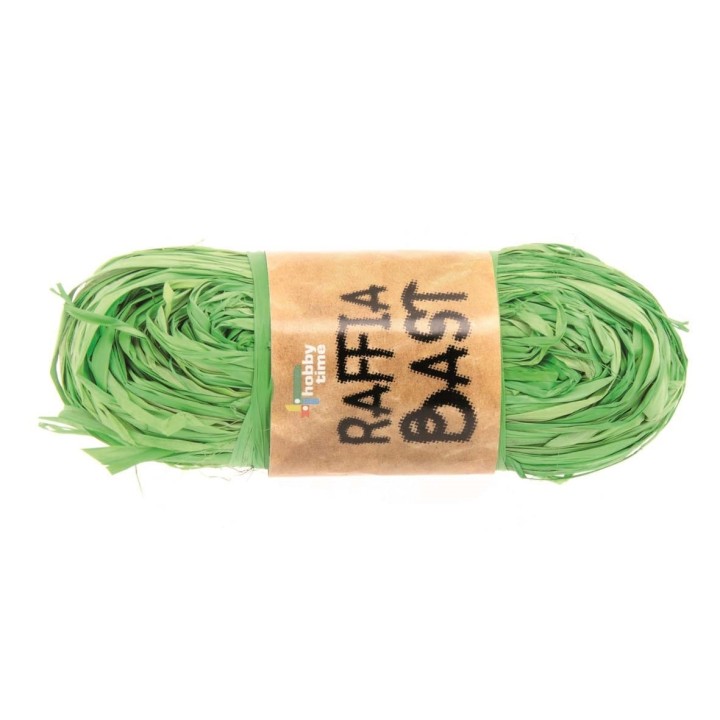 Raffia-Bast 50g gelbgrün