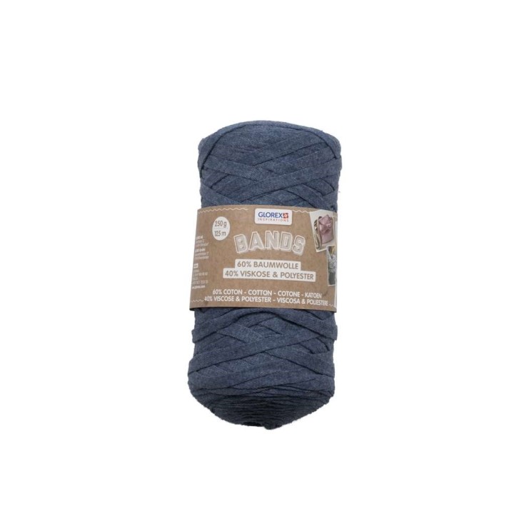 Bands Makramee 250g blau 60% Baumwolle/40% Viskose