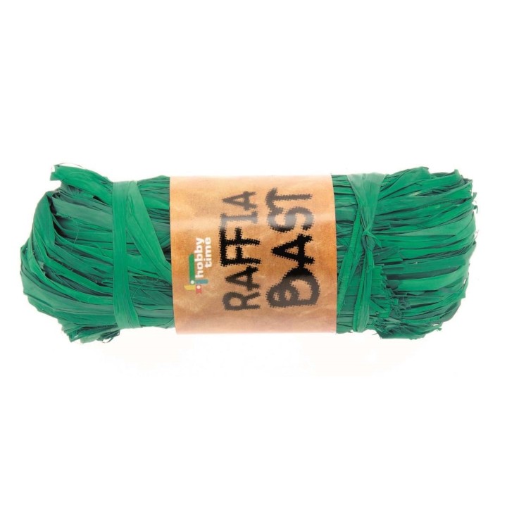 Raffia-Bast 50g dunkelgrün