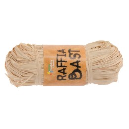 Raffia-Bast 50g natur gebleicht