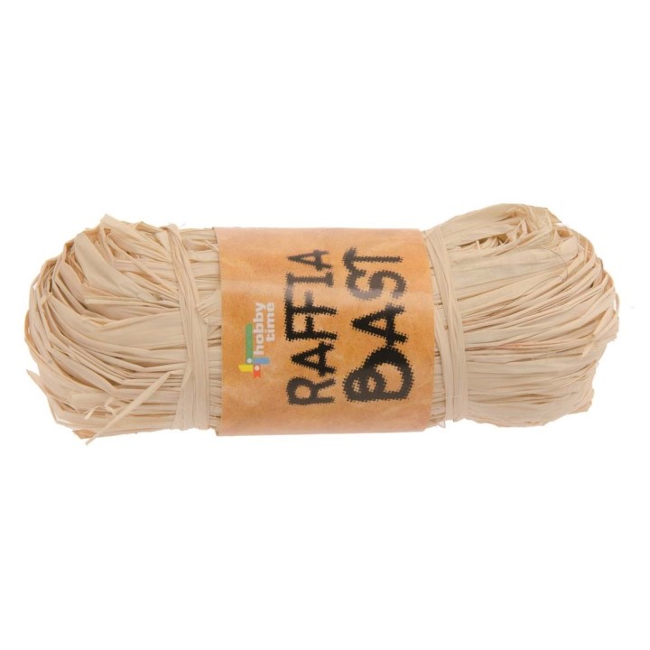 Raffia-Bast 50g natur gebleicht