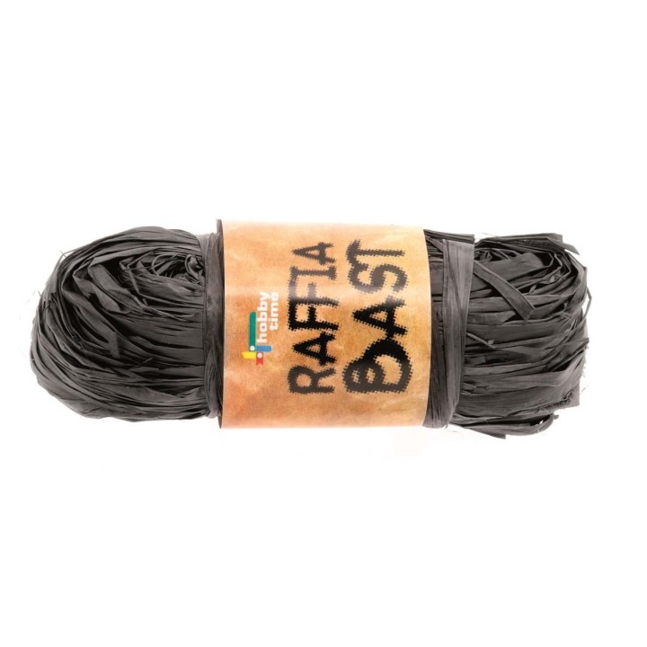 Raffia-Bast 50g schwarz