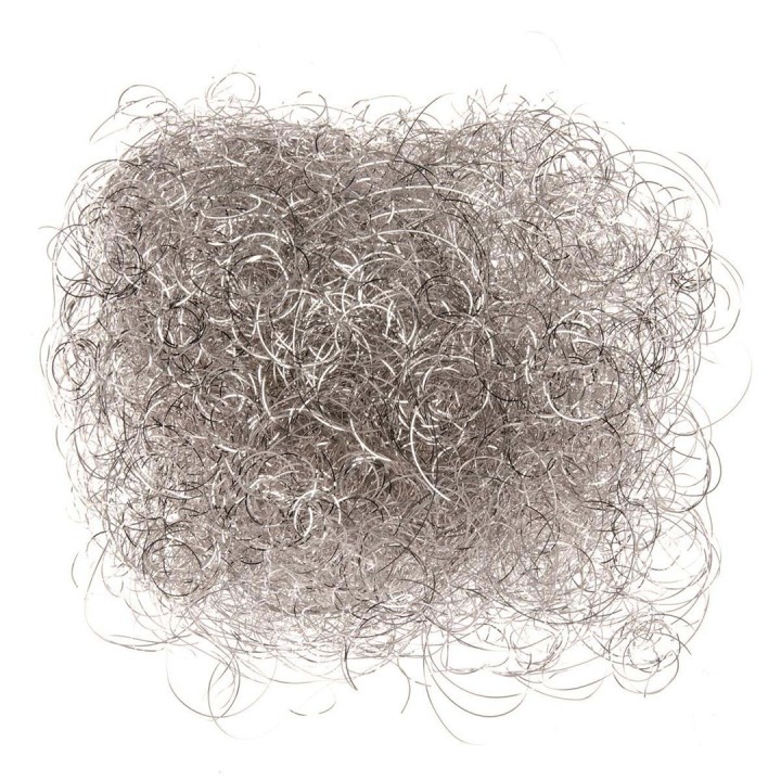 Lamettahair gelockt 15g silberfarben