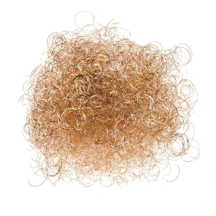Lamettahair gelockt 15g champagnerfarben