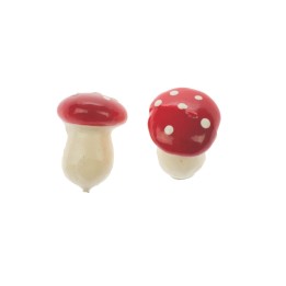 Champignon déco rouge 24pcs 1,4x1,6cm