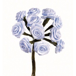 Rosettes bleu clair, 12 fleurs
