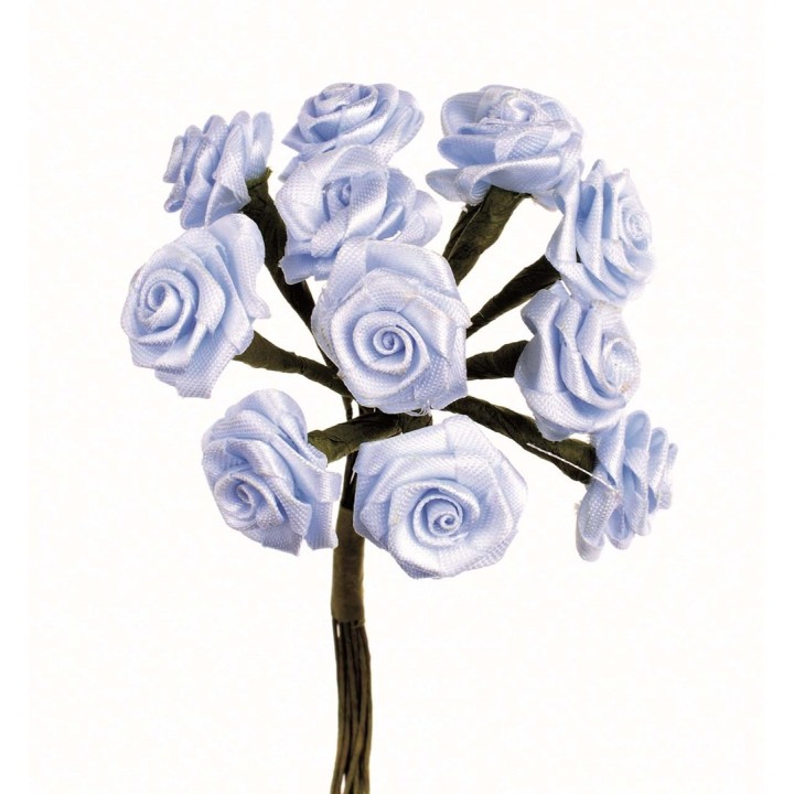Diorröschen 12 Blüten hellblau