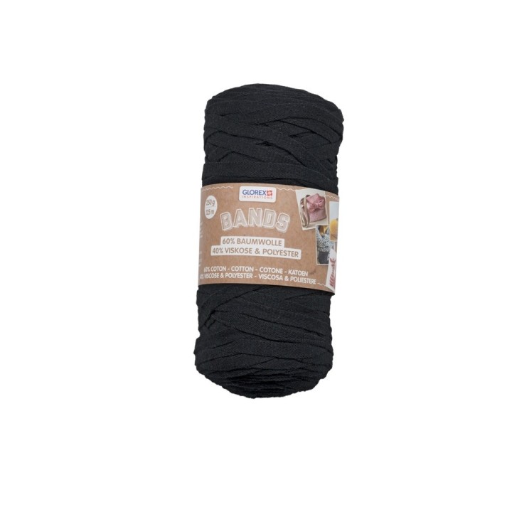Bands Makramee 250g black 60% Cotton/40% Viscose