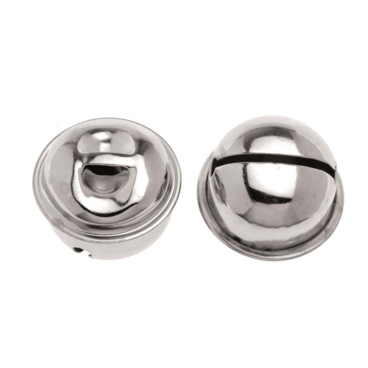 Rollenglöckchen 22mm 6 Stück silberfarben