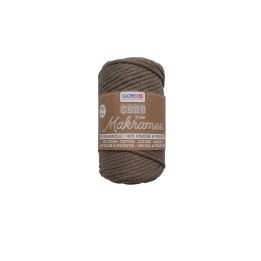 Makramee Cord 3mm 250g, woven light brown