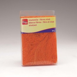 Sisal dans boîte transp. 30g orange