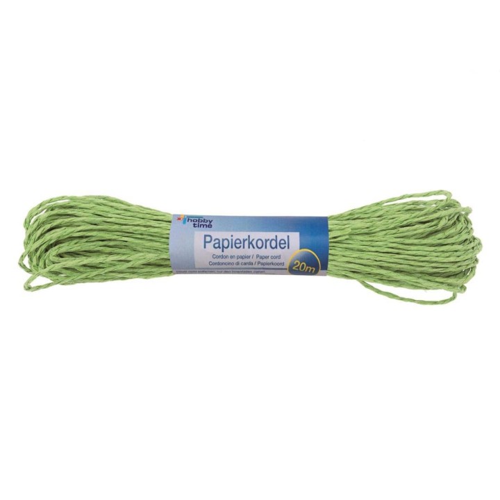 Paper cord 20mx1mm green