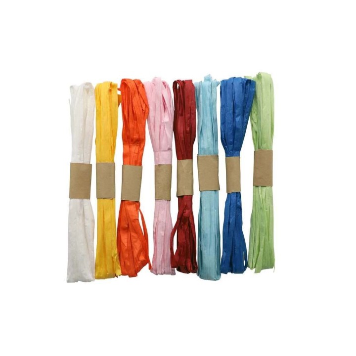 Papier-Schnur 5m, 8 Farben