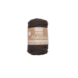 Makramee Cord 3mm 250g, tissé brun