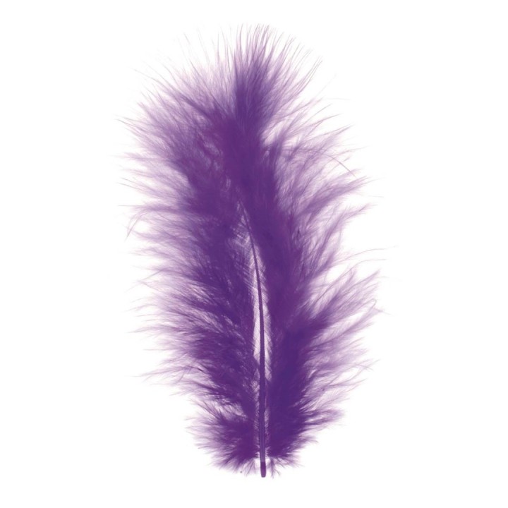 Marabufedern ca. 15 Stück violett