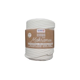 Makramee Cord 5mm 500g, gewebt creme