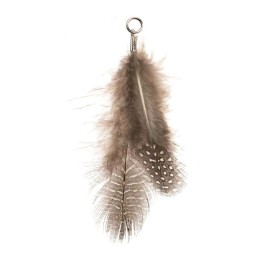 Plume déco avec oeillet ca. 9-11cm 6pcs