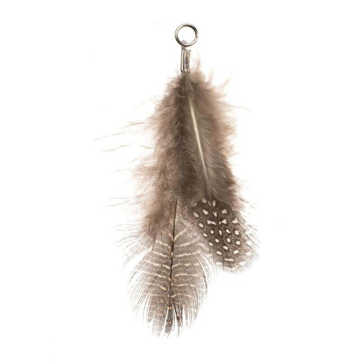 Deko-Feder mit Öse ca. 9-11cm 6 Stück