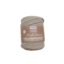 Makramee Cord 5mm 500g, gewebt taupe