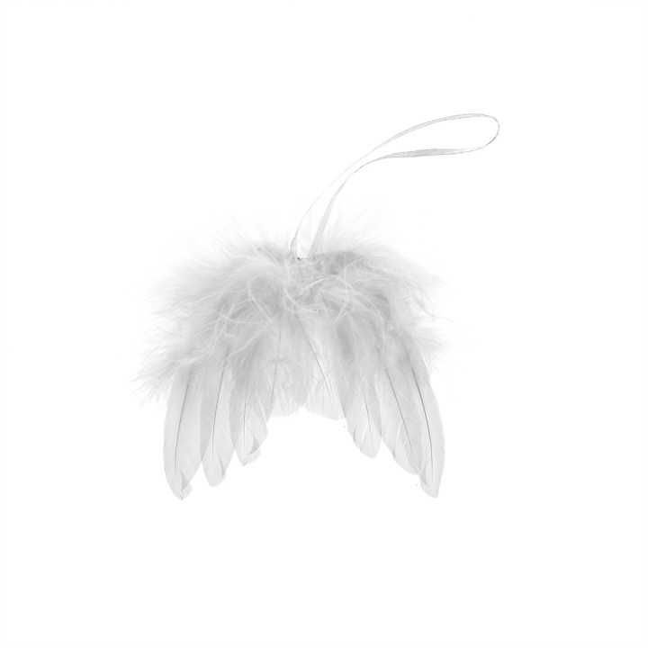 Angel wings, white, wide 11x13cm