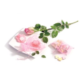 Organzasäckchen 8x10 cm 6 Stück rosa