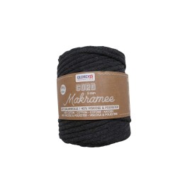 Makramee Cord 5mm 500g, tissé anthracite