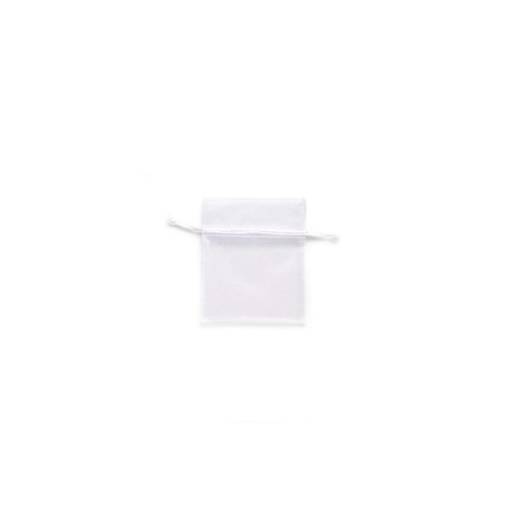 Sac en organza 10x12,5 cm 5pcs blanc