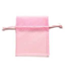 Organzasäckchen 10x12,5 cm 5 Stück rosa