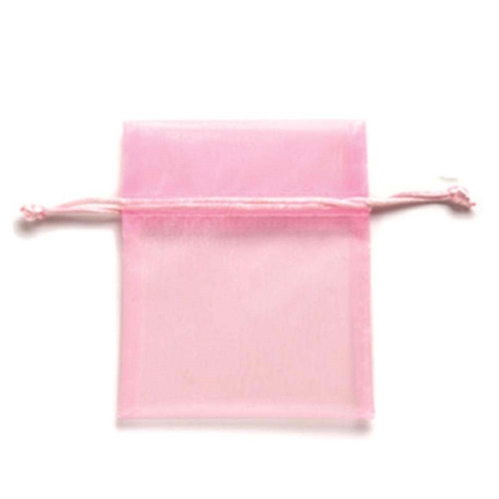 Organzasäckchen 10x12,5 cm 5 Stück rosa