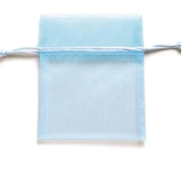 Organza bag 10x12,5 cm 5pcs light blue