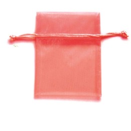 Organzasäckchen 10x12,5 cm 5 Stück rot