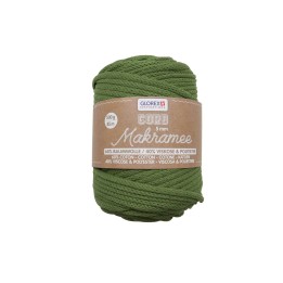 Makramee Cord 5mm 500g, tissé olive