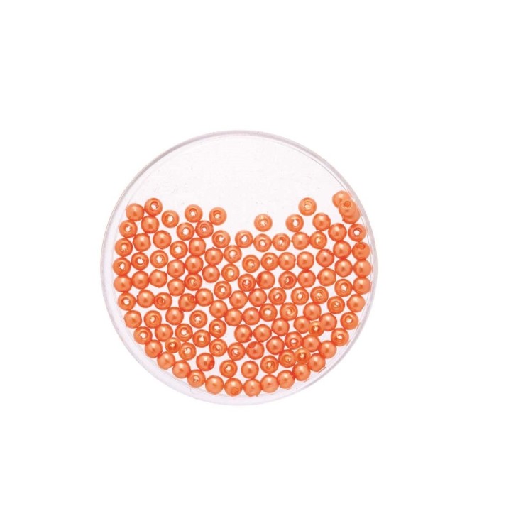 Perles cirées, orange, 4mm 100 pcs