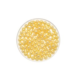 Wax beads l'yellow 4mm 100pcs