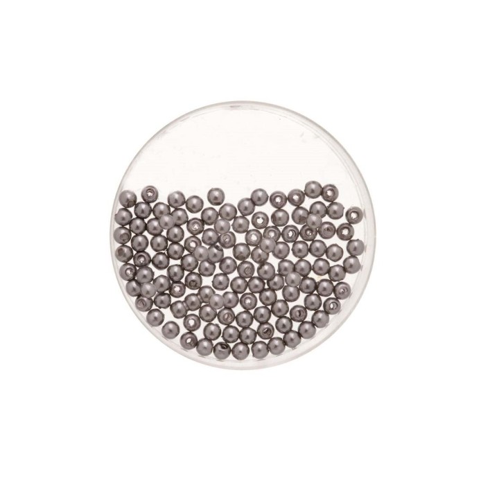 Wachsperlen grau 4mm 100 Stück