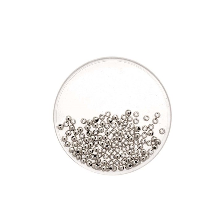 Metallic-Perle silberfarben 10mm 10 Stück