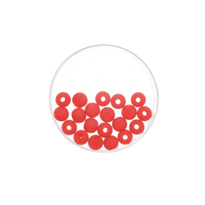 Perle 6mm Polaris mat 20pcs rouge