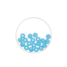 Perle 6mm Polaris matt 20 Stück aqua