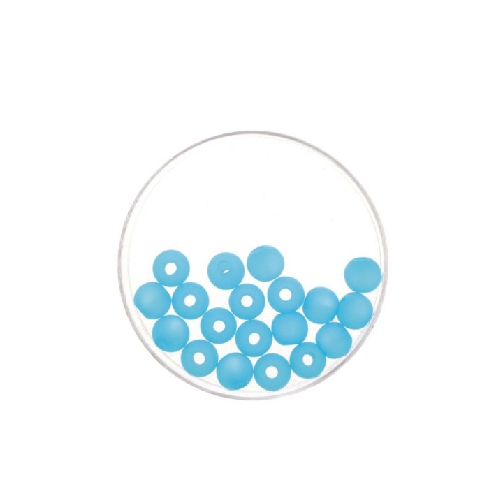 Perle 6mm Polaris matt 20 Stück aqua