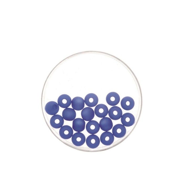 Perle 6mm Polaris matt 20 Stück königsblau