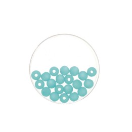 Perle 6mm Polaris mat 20pcs turquoise