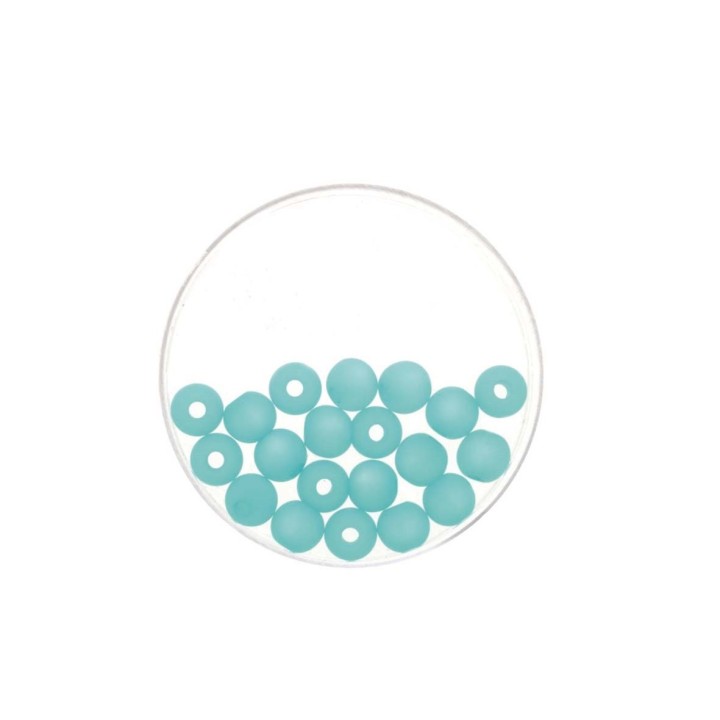 Perle 6mm Polaris matt 20 Stück türkis