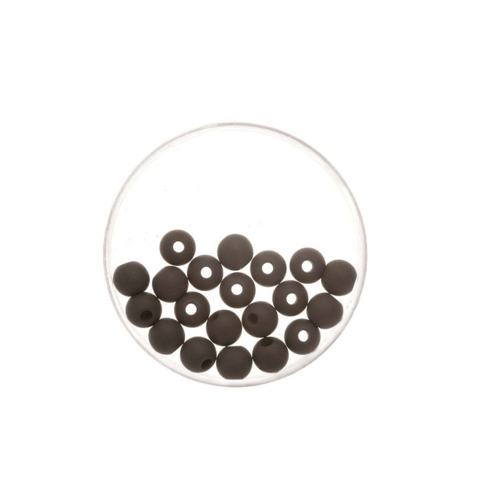 Perle 6mm Polaris matt 20 Stück schwarz