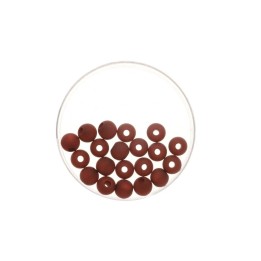 Perle 8mm Polaris matt 15 Stück dunkelrot