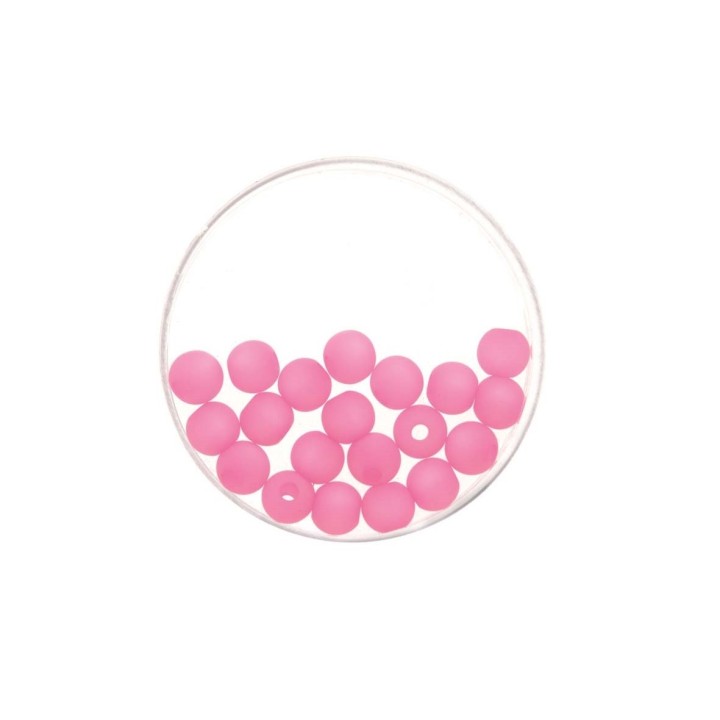Perle 8mm Polaris matt 15 Stück pink