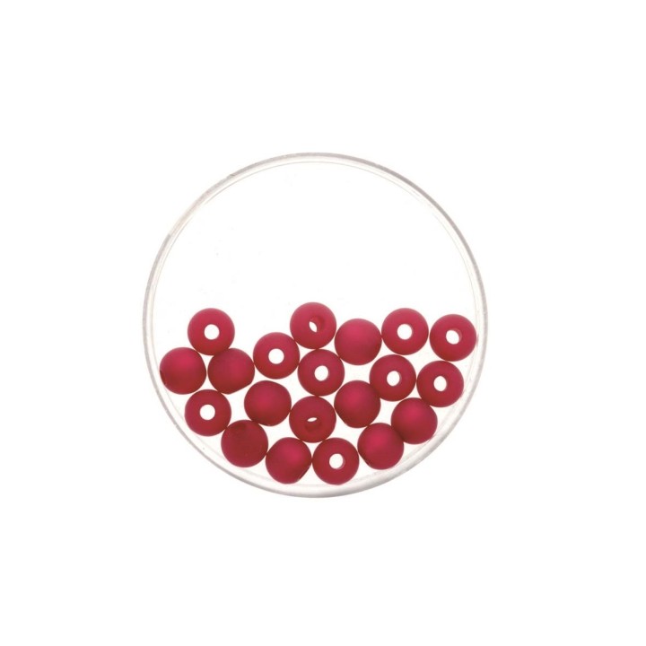 Perle 8mm Polaris matt 15 Stück himbeer
