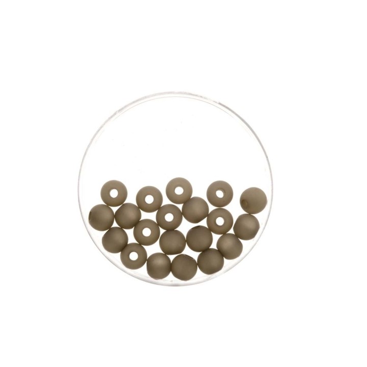 Perle 8mm Polaris mat 15pcs gris foncé